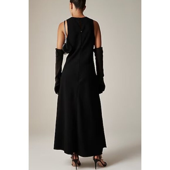 J. Crew Long A-line dress in drapey crepe Size 2 - Picture 3 of 13